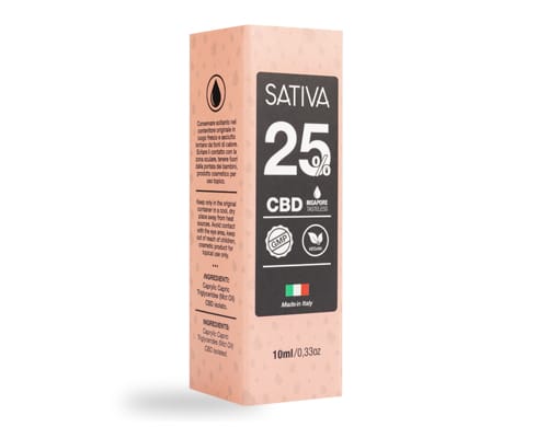 sativa-cbd-oil-25-package Package of CBD Oil 10 ml 25% - Sativa